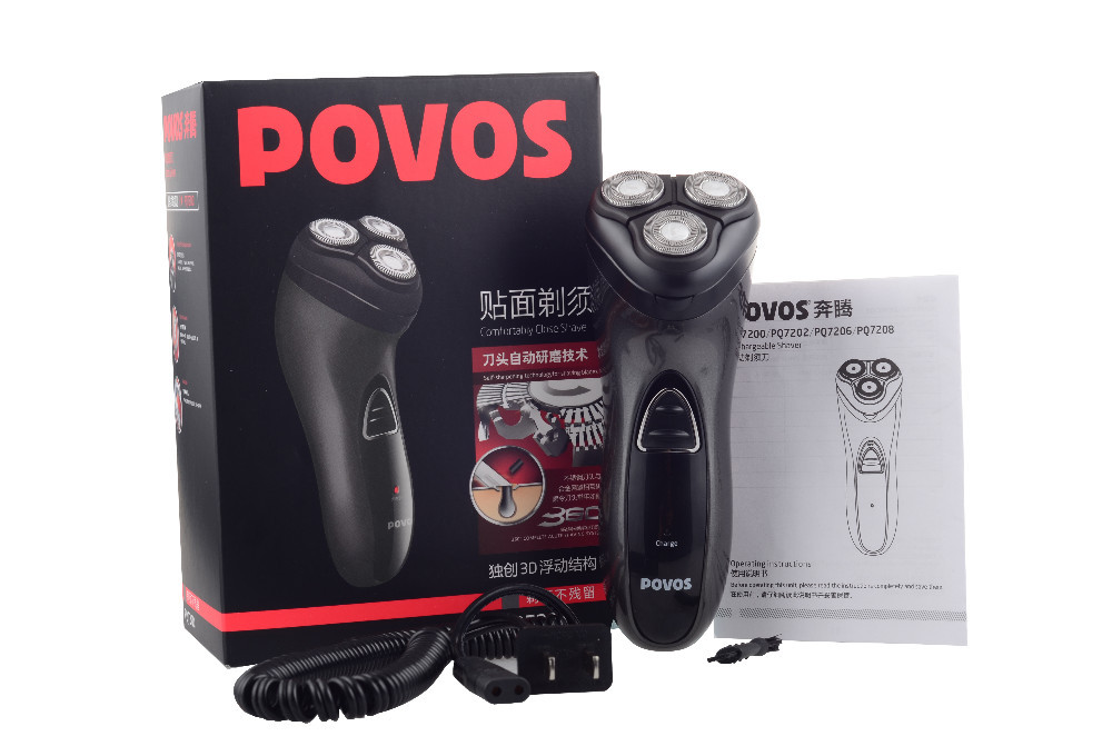 Новый povos Электробритва для мужчин лицо уход Аккумуляторная роторные бритвы тройной лезвие бритвы триммер pq7200 220В Новый povos Электробритва для мужчин лицо уход Аккумуляторная роторные бритвы тройной лезвие бритвы триммер pq7200 220В