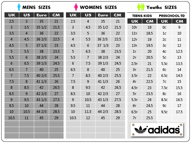 adidas size chart cm - 62% remise - www.muminlerotomotiv.com.tr