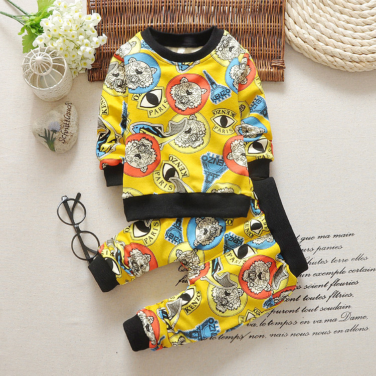 2016 New Baby font b Boy b font Girl Clothes 2pcs Children Cartoon font b Clothing