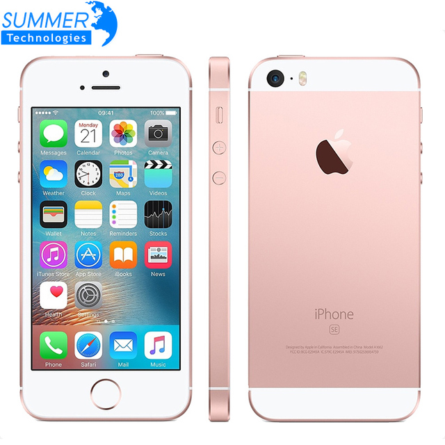 Оригинальный Разблокирована Apple iPhone SE Мобильный Телефон A9 iOS 9 Двухъядерный 4 Г LTE 2 ГБ RAM 16/64 ГБ ROM 4.0 ''Отпечатков Пальцев смартфон