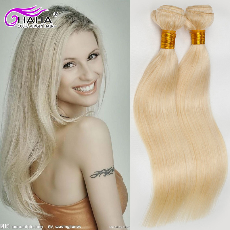 Blonde Brazilian Hair 1Pc Lot 100g/piece 613 Blonde Virgin Hair Cheap Human Hair Weave Bundles Brazilian Virgin Hair Straight