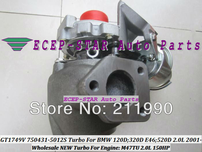 GT1749V 750431-5012S 750431-5009S 750431 Turbo Turbine Turbocharger For BMW 120D 320D E46 520D 2.0L 2001- M47TU 150HP (2)
