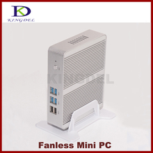 Fanless desktop pc windows 10 OS Intel Celeron N3150 Quad Core mini computer HDMI LAN WiFi