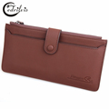 Hasp Grind Arenaceous Leather Men Wallet W182 Casual Ultra thin Zipper Unisex Handbag Hasp Panelled Grind