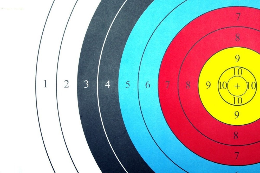 Rainbow Style 10 rings shooting archery target paper with 40cm diameter