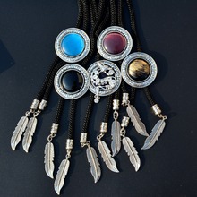 2016 Fashion Korea Bolo Tie men shirt tie Poirot Necklace Synthetic Leather Bolo Tie Party Neckwear