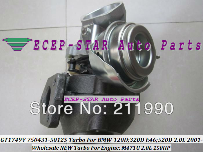 GT1749V 750431-5012S 750431-5009S 750431 Turbo Turbine Turbocharger For BMW 120D 320D E46 520D 2.0L 2001- M47TU 150HP (3)