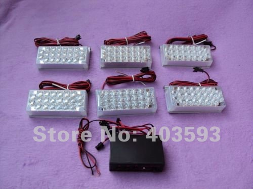 FREE SHIPPING 6RED 6x22 LED CAR TRUCK FLASH BLINKING LIGHT RECOVERY 3 FLASH MODE