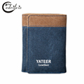 Canvas Patchwork Retro Men Wallet W055 New Fashion Male Purse Classic PU Liner Short Pocket Canvas