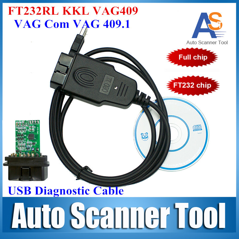 Vag  Com 409.1  VAG409.1 USB   FTDI FT232   VAG409 OBD2  VAG - Com VAG 409  